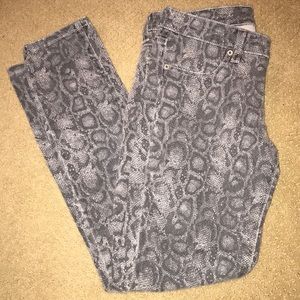 Carmar Snakeskin Pattern Skinny Jeans, size 26